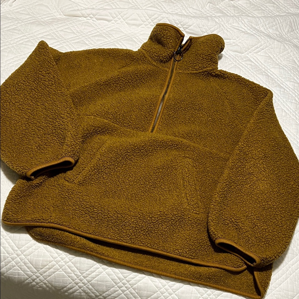 Madewell Brown Fleece Sweater